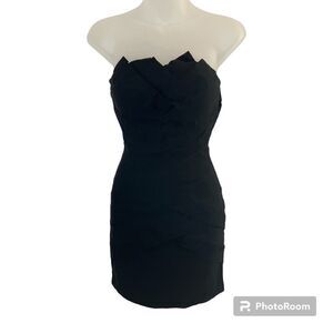 Body Central Black Strapless Mini Dress